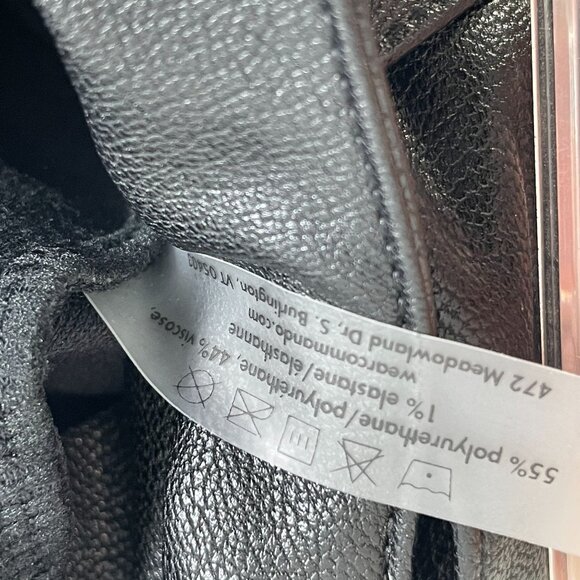 NEW Commando Womens Small Black Faux Leather Pants Paperbag Waist Ankle - Picture 7 of 15